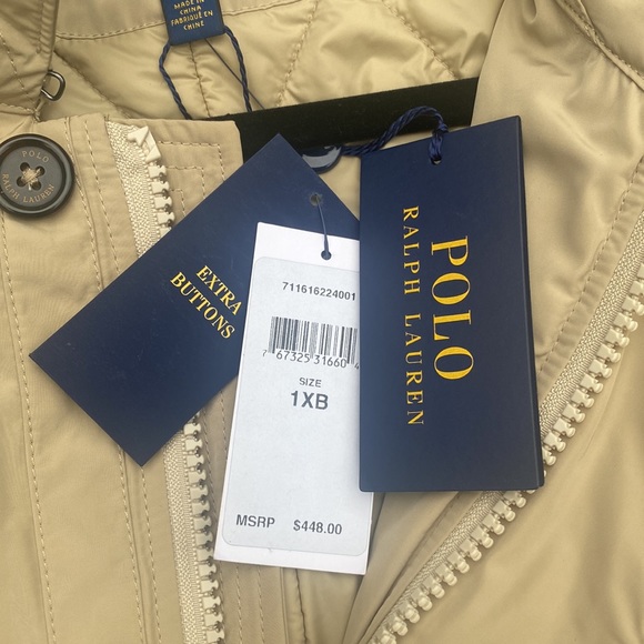 🆕Polo Ralph Lauren 🏇Water Repellent Commuter Coat Khaki Big & Tall Size 1XB - Picture 13 of 15